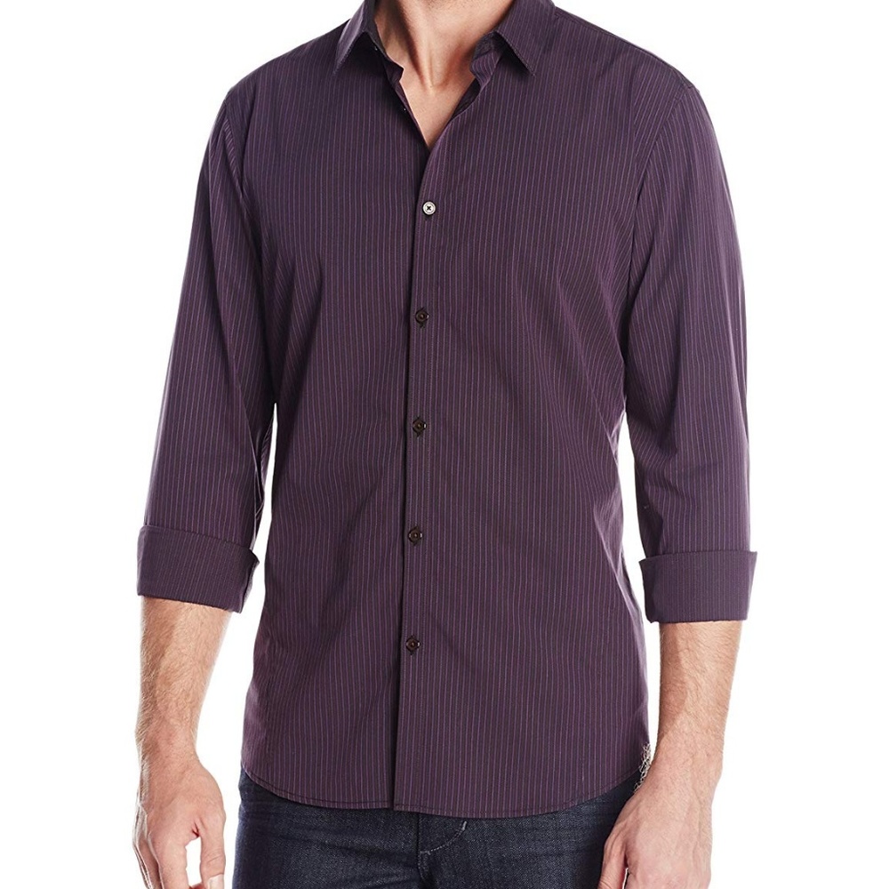 Calvin Klein Fine Stripe Long Sleeve Shirt XXL NWT